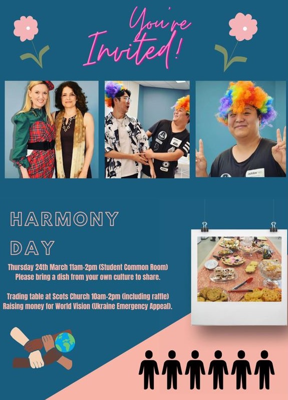 Harmony day poster 24th March 2022